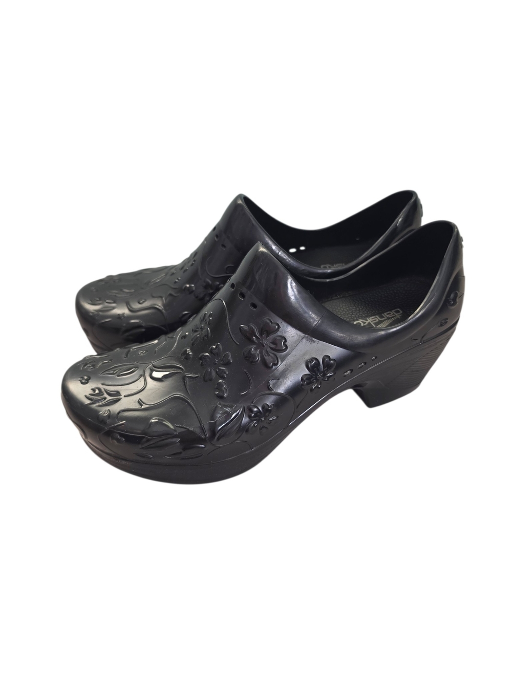 Dansko Pixie Eva Molded Black Slip Resistant Clogs Waterproof Shoes Size 38 US 8
